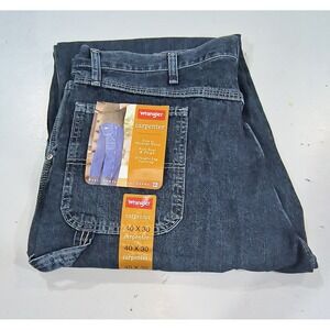 Wrangler Carpenter Jeans Mens 40x30 Dark Wash Denim Tech Pocket 94LSWQW NEW